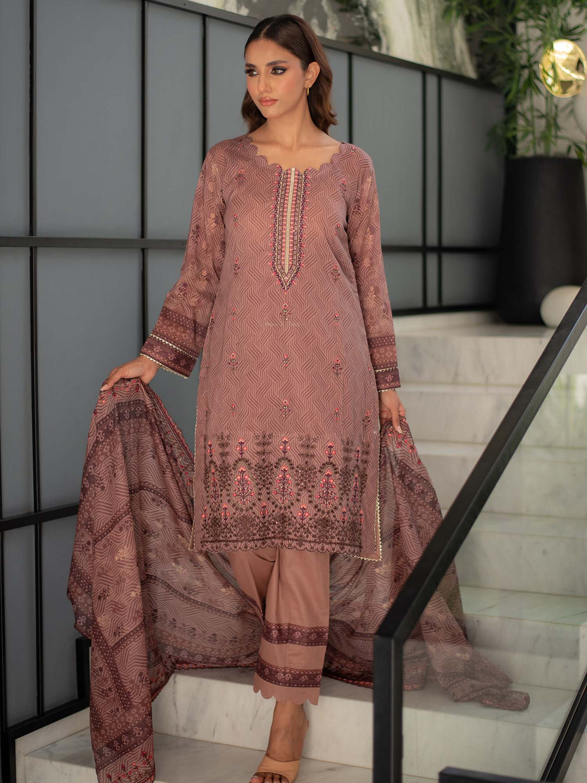 Fabrics 3 Piece Embroidered Cutwork Pret Collection