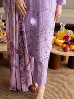 Chikankari Pret Lawn Suit 01 Lavender