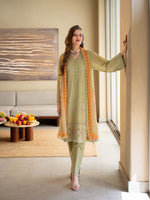 Chikankari Pret Lawn Suit 02 Green