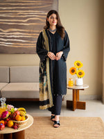 Chikankari Pret Lawn Suit 04 Black