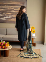 Chikankari Pret Lawn Suit 04 Black