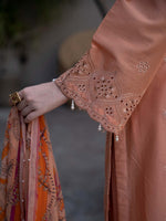 Chikankari Pret Lawn Suit 07 Peach