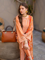 Chikankari Pret Lawn Suit 07 Peach