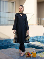 Chikankari Pret Lawn Suit 10 Black