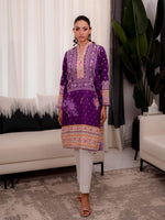 Printed Satin Kurti 09