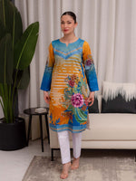 Printed Satin Kurti 02