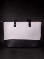 White & Black Tote Bag