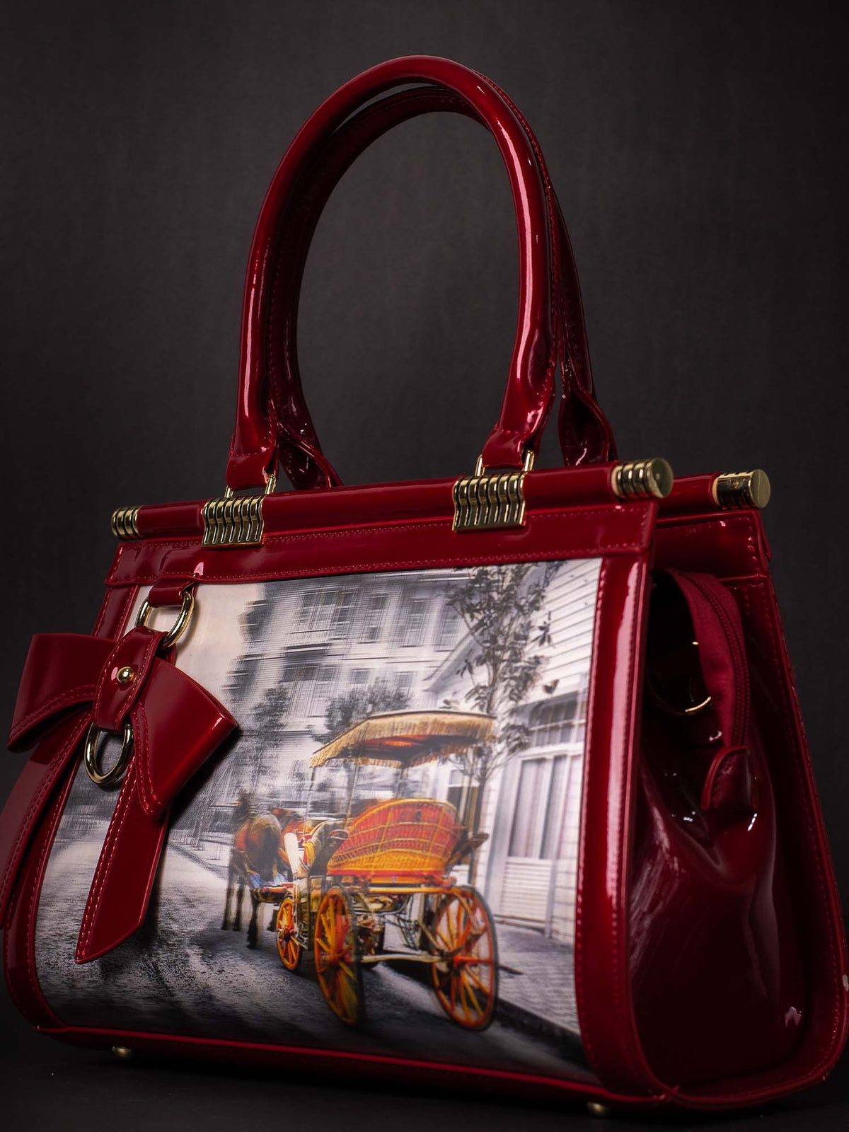 Artistic Maroon Hand Bag