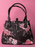 Black Flower Hand Bag