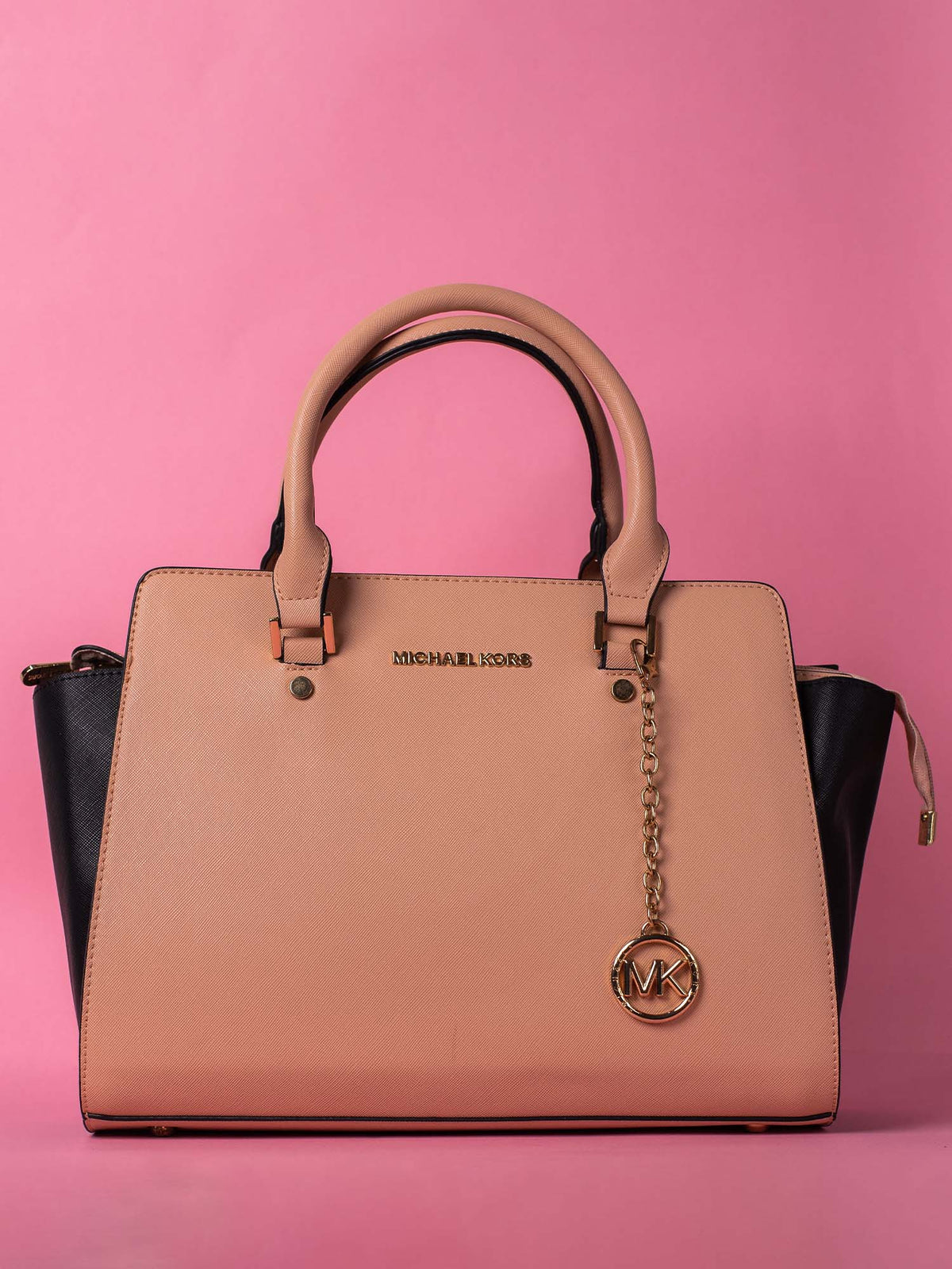 Apricot & Black Hand Bag