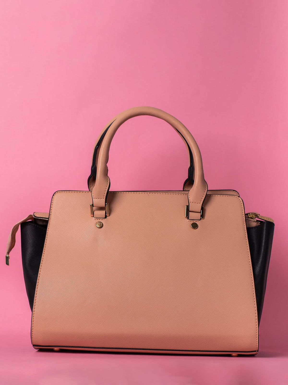 Apricot & Black Hand Bag