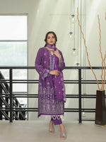 D-01 Chikankari Suit - Purple