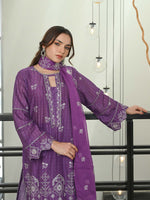 D-01 Chikankari Suit - Purple