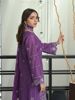 D-01 Chikankari Suit - Purple