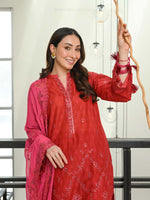 D-02 Chikankari Suit - Red