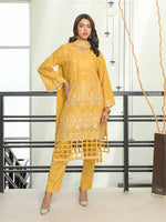 D-03 Chikankari Suit - Yellow