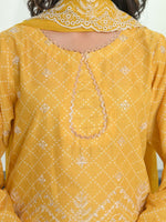 D-03 Chikankari Suit - Yellow