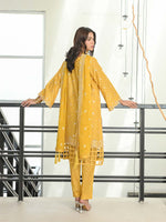 D-03 Chikankari Suit - Yellow