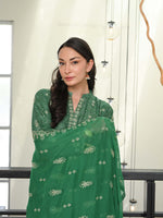 D-04 Chikankari Suit - Green