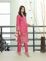 D-01 Masuri Embroidered Suit - Medium Pink