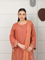 D-05 Masuri Embroidered Suit - Orange