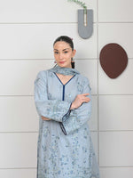 D-07 Masuri Embroidered Suit - Light Blue