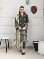 D-08 Masuri Embroidered Suit - Black