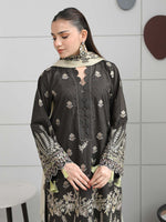 D-08 Masuri Embroidered Suit - Black